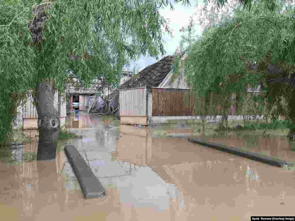 Precipitațiile puternice au dus la inundarea gospodăriilor