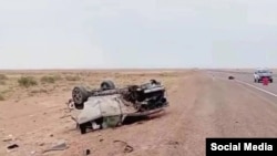 Последствия ДТП с участием супруги казахстанского бойца Шавката Рахмонова. Фото из соцсетей