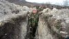 Nagorno-Karabakh - Armenian President Serzh Sarkisian visits a section of the Line of Contact with Azerbaijan, 10Dec2016.