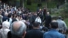 Armenia - Archbishop Bagrat Galstanian addresses protesters near the presidential palace in Yerevan, October 25, 2024.