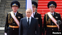 Președintele rus, Vladimir Putin, le-a vorbit militarilor la Kremlin, Moscova, 27 iunie