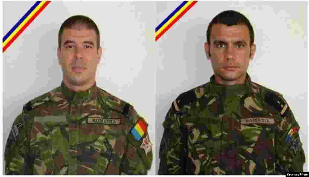 Sublocotenent (pm) Adrian Postelnicu şi aspirant (pm) Vasile Claudiu Popa uciși în Afganistan, duminică 23 septembrie 2013