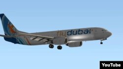 Самолет Boeing 737-800 авиакомпании Flydubai. 