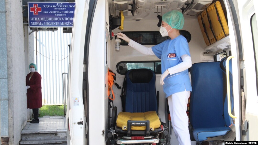 Medicinski radnici u Kumanovu u Severnoj Makedoniji