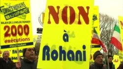 Iranian Exiles Protest Ahead Of Rohani's Visit To France