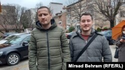 Predstavnici Sindikata zdravstvenih radnika Dalibor Vuković (lijevo) i Ivica Anić, Mostar, 22. januar