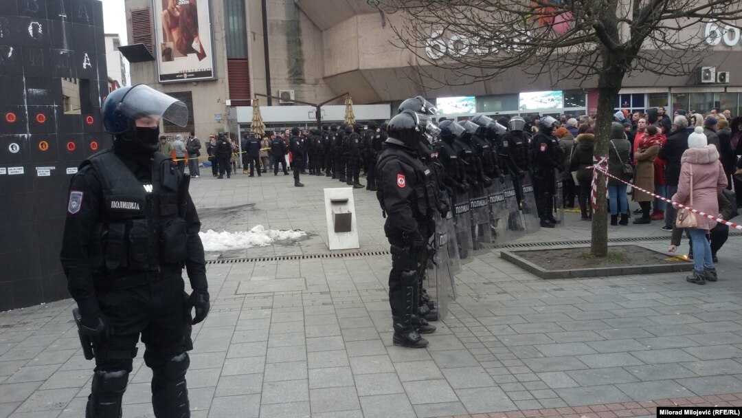 Policija na protestu "Pravda za Davida", arhivska fotografija