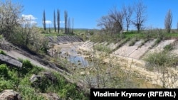 Река Биюк-Карасу ниже плотины Белогорского водохранилища. 29 апреля 2026 года