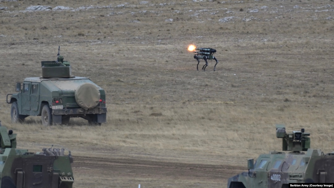 rferl.org - Amos Chapple - Serbia Reveals Armed Robot Dogs Days After Chinese Humanoid Factory Opening
