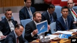 Estonski ministar spoljnih poslovsa Margus Cahkna na Savetu bezbednosti UN, 22. septembar 2025.