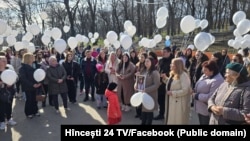 Manifestația în memoria Ludmilei Vartic, Hâncești, 8 martie 2026.