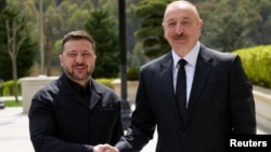 Владимир Зеленский и Ильхам Алиев в Габале, 25 апреля 2026 года