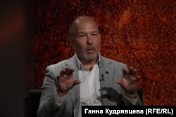 Павло Ґрод, президент Світового Конґресу Українців у студії Радіо Свобода під час інтерв'ю, 28 серпня 2026 року