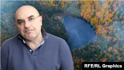 ფოტოკოლაჟი: ბიზნესმენი გოჩა ფიფია და ბატეთის ტბა
