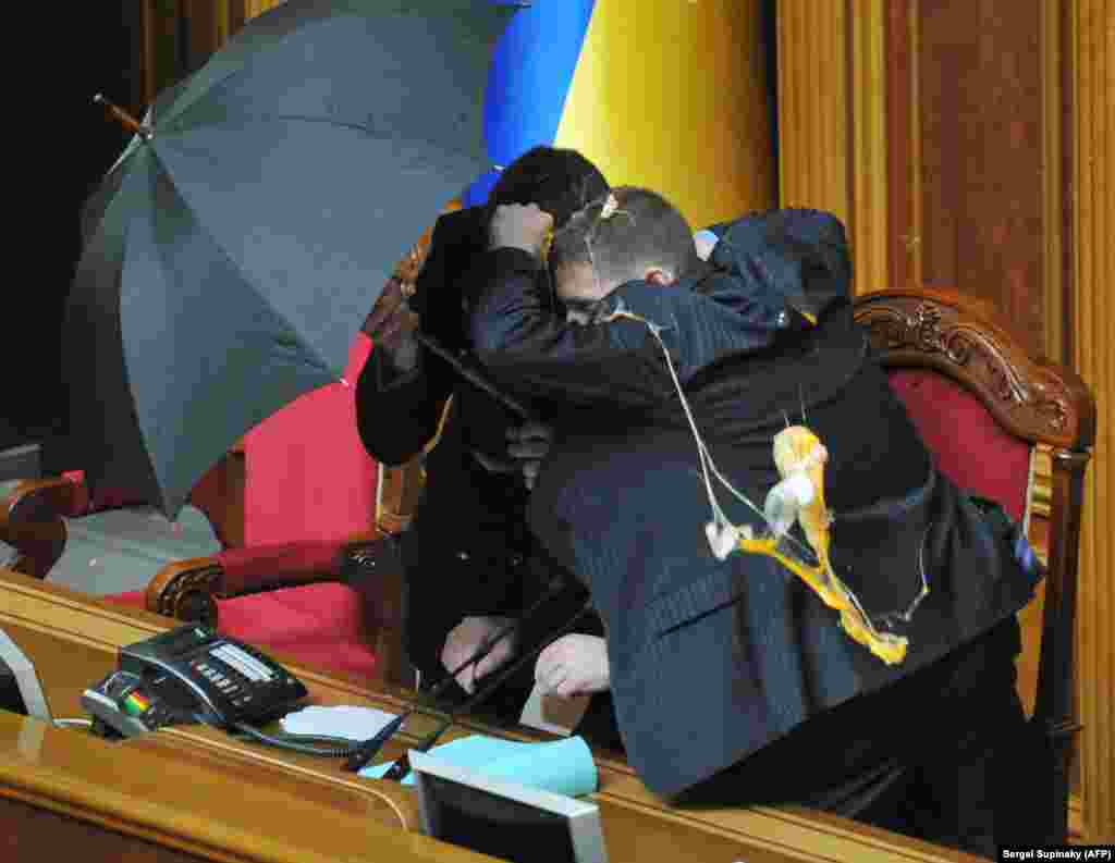 A hard rain fell inside parliament during the April 2010 uproar, but Russia&#39;s lease of the Crimean base ultimately became a secondary issue when Moscow illegally annexed the entire peninsula in 2014.&nbsp;