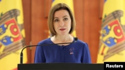 The bill was introduced by pro-Western President Maia Sandu's ruling Action and Solidarity Party, and 56 lawmakers in the 101-member parliament voted in favor. (file photo)