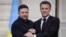 Președintele ucrainean Volodimir Zelenski și cel francez, Emmanuel Macron, într-o fotografie de arhivă. 