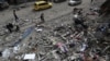 Urmările unui atac israelian asupra unei case din Gaza City. 24 aprilie 2025 