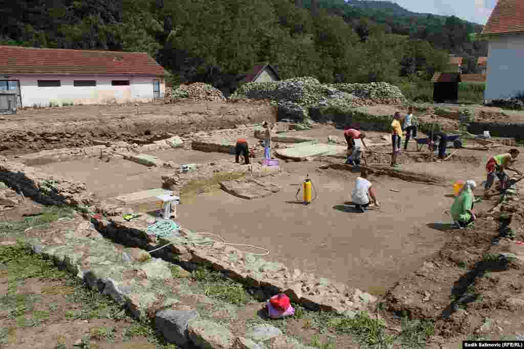 Bosnia-Herzegovina - Archaeological excavations, Skelani, Srebrenica, 23Jul2014.