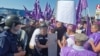 Сблъсъци между полицията и протестиращите работници от държавните горски и ловни и стопанства на магистрала "Тракия"