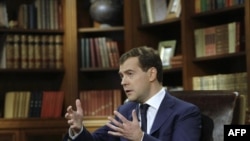 President Medvedev's television appearance was taped in Moscow on February 12 and aired on Russian TV three days later.