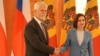 Czech President Petr Pavel and Moldovan President Maia Sandu meet in Chisinau on March 20. Moldova's elections this past weekend look like a win for Brussels, but the upcoming Czech vote could swing the tide of support for Ukraine.