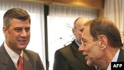 Hašim Tači i Havijer Solana, Brisel