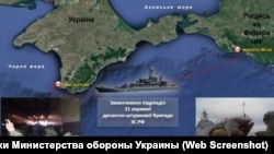 Карта ГРУ Міноборони. Переміщення російських підрозділ до Криму