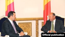 Premierul Vlad Filat şi preşedintele Traian Băsescu, Bucureşti, 22 septembrie 2011