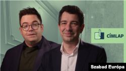 Szegő János (b), a Magvető szerkesztője és Boros Tamás, az Egyensúly Intézet társalapító igazgatója