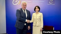 მარცხნიდან: ანდრიი სიბიჰა და მაკა ბოჭორიშვილი