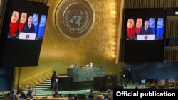 Видеовыступление Садыра Жапарова на Генеральной Ассамблее ООН, 21 сентября 2021 г.