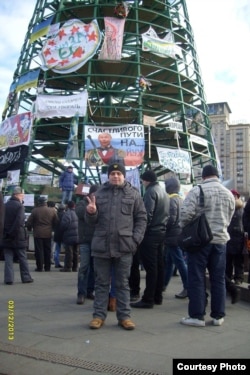 Олег на Майдані Незалежності в Києві. Грудень 2013 року