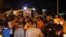 Armenia - Hundreds of people demonstrate outside the Harsnakar restaurant in Yerevan, 8Jul2012.