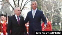 Albanski predsjednik Iljir Meta i crnogorski Milo Đukanović, u Podgorici 21. januara 2019.