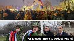 Antivladin protest i državna ceremonija obeležavanja Dana državnosti Srbije u Orašcu, 15. februar 2026.