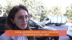 Sizcə, Azərbaycanda hansı sahədə islahata ehtiyac var? - SORĞU