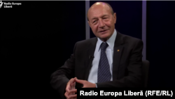 Traian Băsescu în studioul Europei Libere de la Chișinău