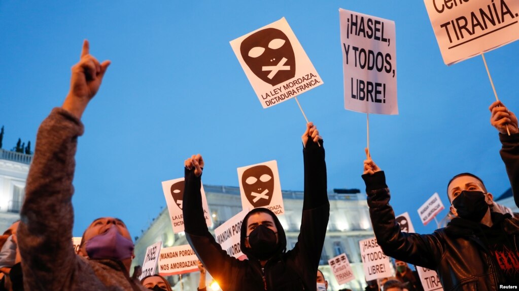 Pamje nga protestat në Spanjë.