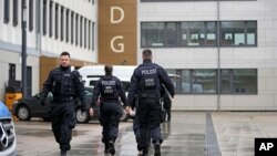 نیروهای پولیس در محل رویداد در جرمنی 