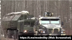  Расейскі ракетны комлекс «Арэшнік», нібыта разьмешчаны ў Беларусі. Скрыншот зь відэа Мінабароны Беларусі