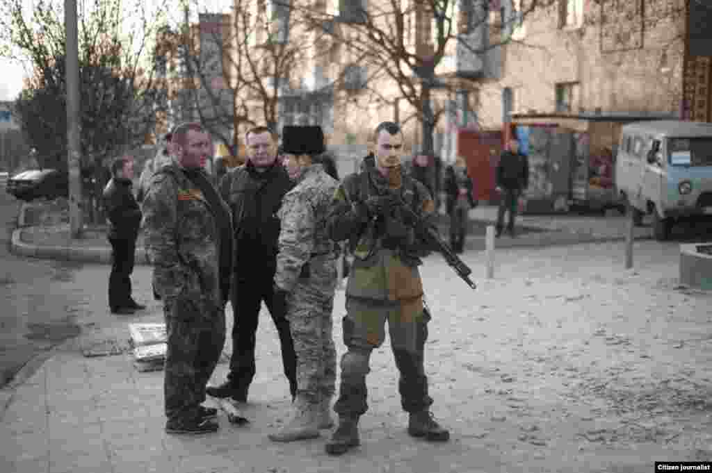 Donetsk, Ukrain. Several artillery shells hit the very city centre, which has never happened before. It is the last day befor ceasefire.