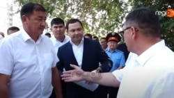 УКМК төрагасы Камчыбек Ташиев Бишкек шаарынын вице-мэри Жамалбек Ырсалиевди суракка алып кетүүнү тапшырды. 16-июль 2025-жыл.