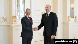 Azərbaycan Prezidenti İlham Əliyev Hindistanın xarici işlər nazirini qəbul edib