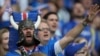 Iceland - fans and supporterson the stands in football match between Portugal vs Iceland