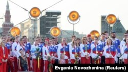 Російська олімпійська збірна після повернення з Олімпійських ігор, серпень 2021 року