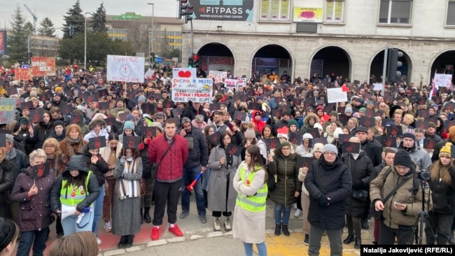 Protest u Subotici, 23. februar 2025.