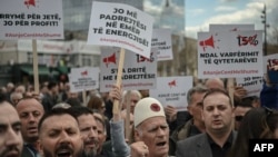 Portesta kundër rritjes së çmimit të energjisë.