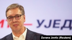Fostul președinte al Serbiei și principalul candidat la funcția de prim-ministru al Partidului Progresist Sârb (SNS), aflat la guvernare, Aleksandar Vučić, își recunoaște înfrângerea în urma alegerilor parlamentare desfășurate la Belgrad, Serbia, pe 25 octombrie 2026.