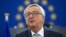 European Commission President Jean-Claude Juncker delivers his state-of-the-union speech at the European Parliament in Strasbourg on September 13.